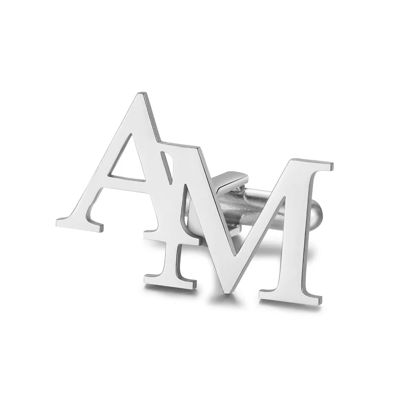 Cufflinks with military insignia designs for a bold, distinguished look-Custom Letter Cufflinks