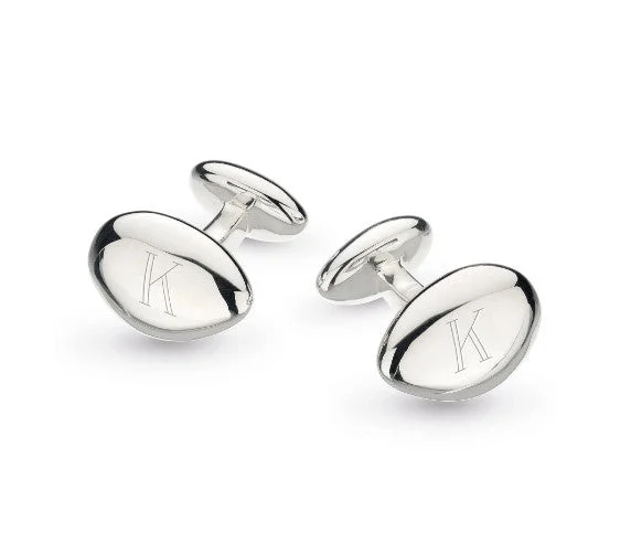 Cufflinks with classic round designs for a versatile and timeless accessory-Coast Pebble silver Cufflinks