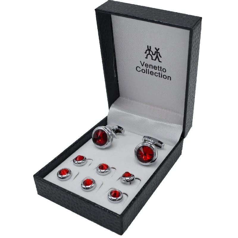 Best cufflinks for business attire with simple, sleek designs for professionals-CUFFLINK & TUXEDO SHIRT BUTTONS SET