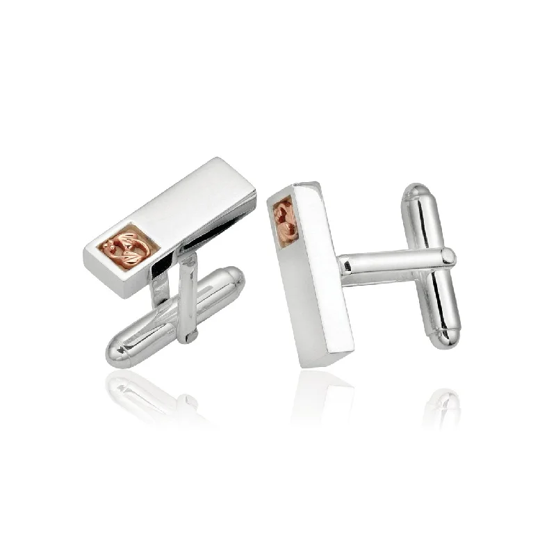 Best cufflinks with pearl inlays for a classy and elegant style-Clogau Tree of Life Sterling Silver Cufflinks