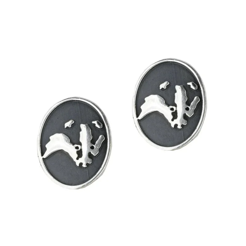 Best cufflinks with polished titanium for a modern, sleek design-Wild Life Trust Collection Badger Cufflinks D