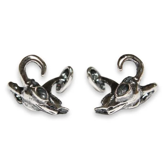 Cufflinks with Celtic knot designs for a unique and intricate finish-Ram Skull Cufflinks