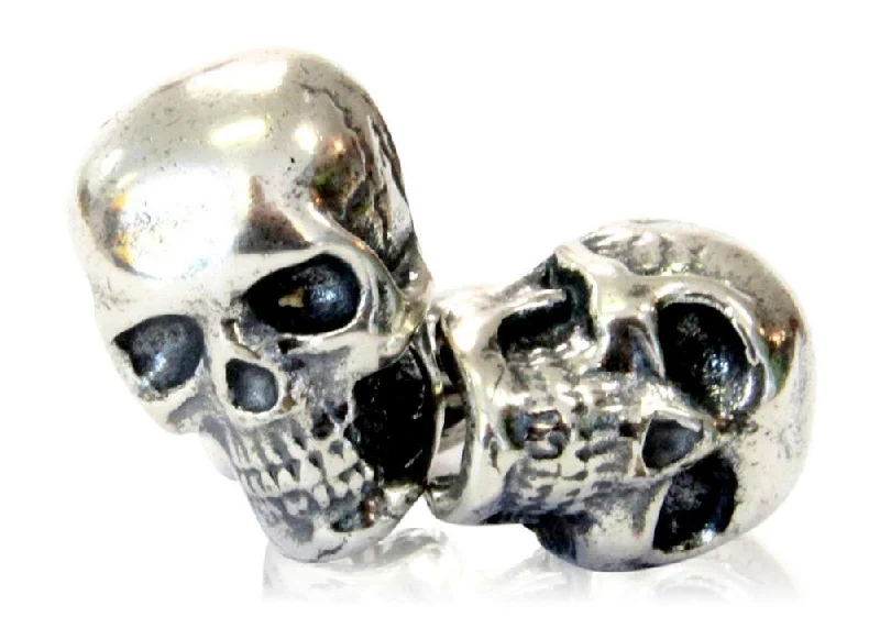 Cufflinks with vintage military designs for a distinctive and bold look-Skull Cufflinks Sterling Silver