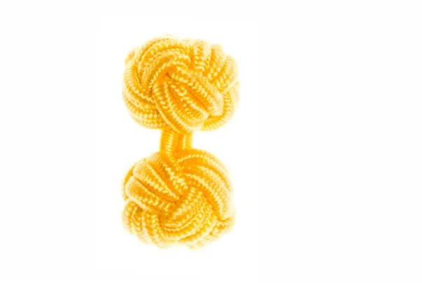 Luxury cufflinks with diamond accents for a high-end and elegant accessory-Buttercup Yellow Cuffknots