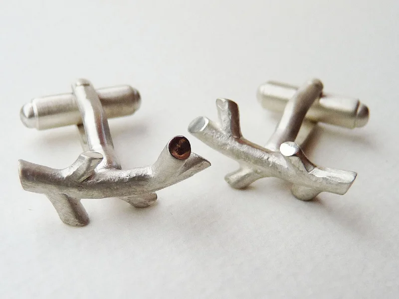 Best cufflinks for the office with simple yet stylish designs for business attire-Coral Branch Cufflinks