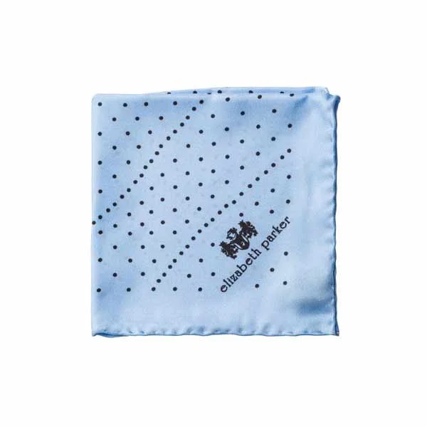 Cufflinks with sports-related designs for fans and athletes looking to showcase their interests-Sky Blue Multi Dotty Silk Pocket Square