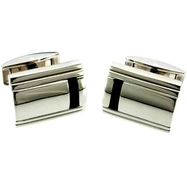 Cufflinks with luxury enamel inlays for a polished and vibrant appearance-Sporty Titanium Cuff Links