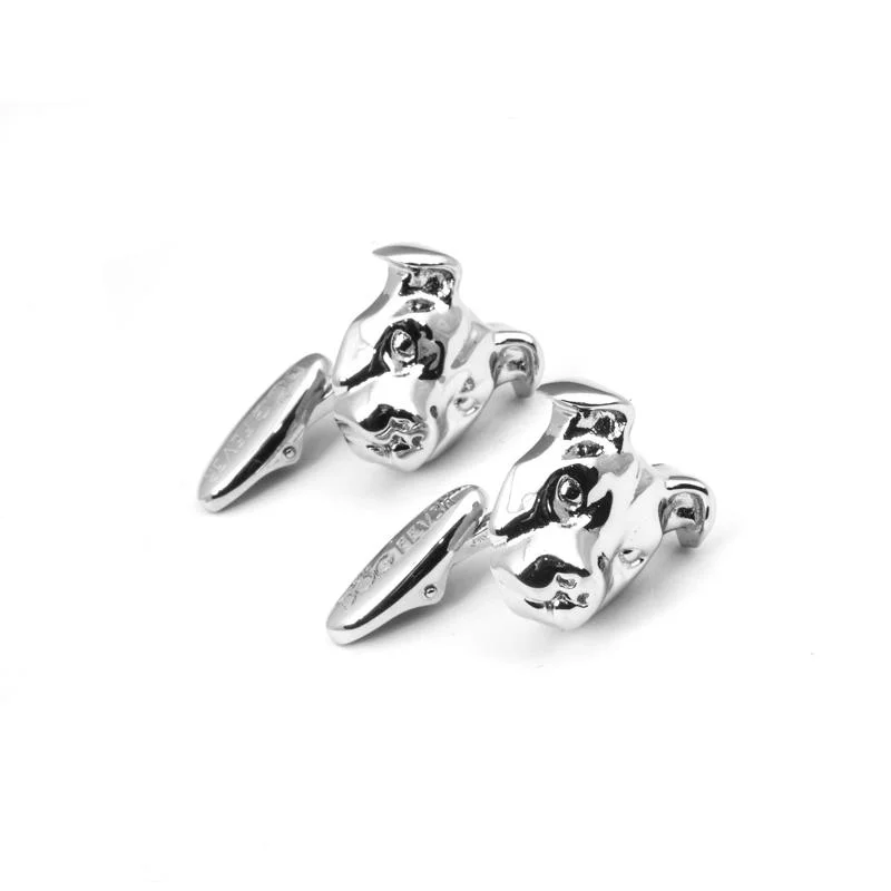 Best cufflinks with etched floral patterns for an elegant and sophisticated design-Dog Fever Sterling Silver American Staffordshire / Pitbull Muzzle Cufflinks