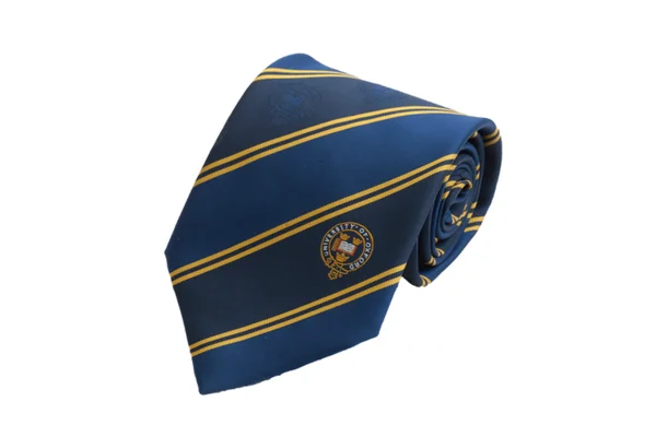 Personalized cufflinks with engravings for a thoughtful and custom gift idea-Official University of Oxford Double Stripe Crest Tie with Gold