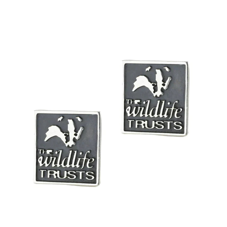 Cufflinks with brushed metal finishes for a matte, contemporary style-Wild Life Trust Collection Sterling Silver Badger Cufflinks D