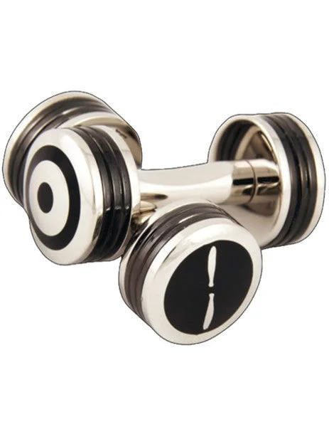 Cufflinks with brushed stainless steel designs for a rugged and modern style-Bremont Martin Baker Cufflinks With Black Barrel D