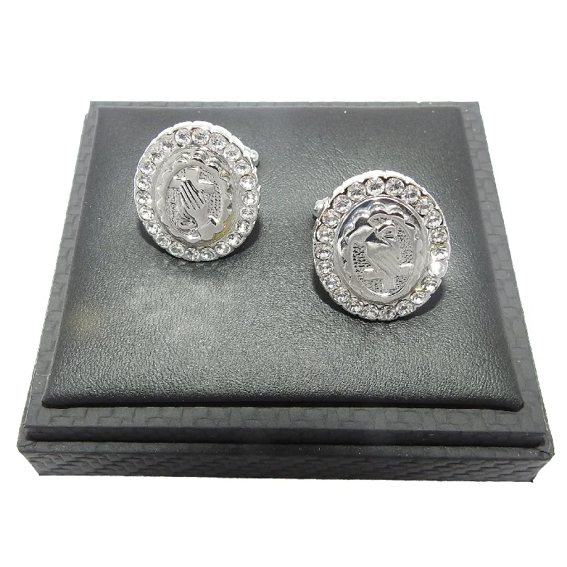 Cufflinks with vintage-inspired designs for a timeless and classic touch-SILVER  CUFFLINKS