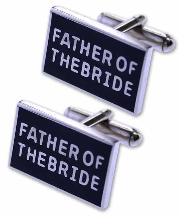 Best cufflinks with sterling silver finishes for a refined and sophisticated style-FATHER OF THE BRIDE Wedding Cuff Links