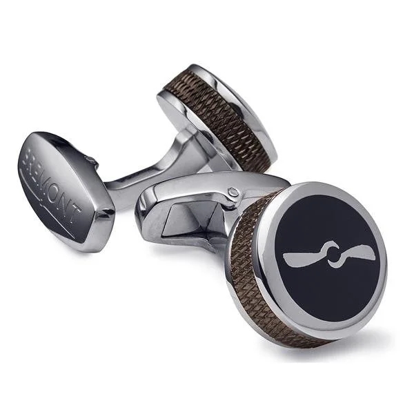 Best cufflinks with zodiac symbols for astrology lovers and personalized gifts-Bremont MB Barrel Cufflinks Anthracite