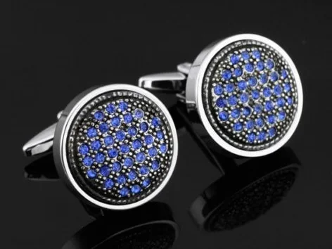 Cufflinks with sports-related designs for fans and athletes looking to showcase their interests-Royal Blue Crystal Cufflinks