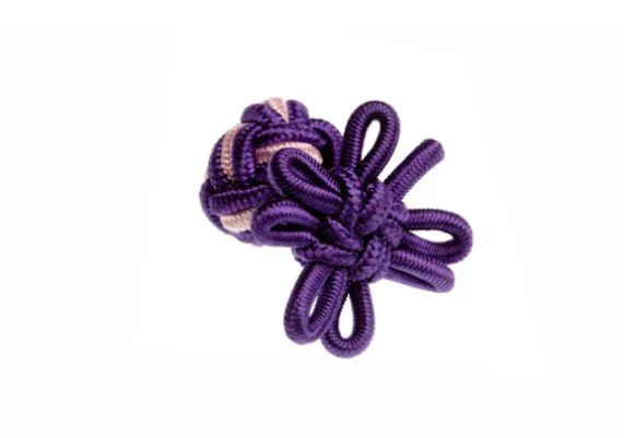 Cufflinks with Celtic knot designs for a unique and intricate finish-Purple & Pink Flower Shaped Cuffknots