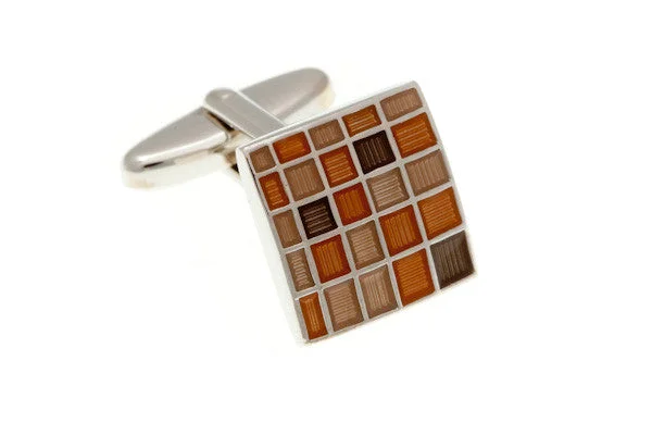 Best cufflinks for business attire with simple, sleek designs for professionals-Autumn Multi Square Cufflinks