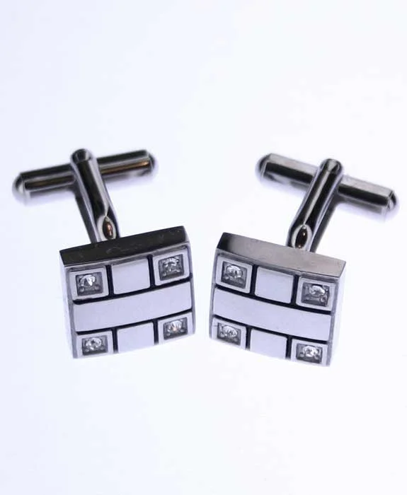 Cufflinks with classic round designs for a versatile and timeless accessory-Silver Square Cuff Links