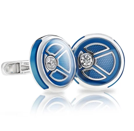 Cufflinks with animal prints for a bold and fashionable accessory-Faberge Visionnaire 18ct White Gold Diamond Cufflinks