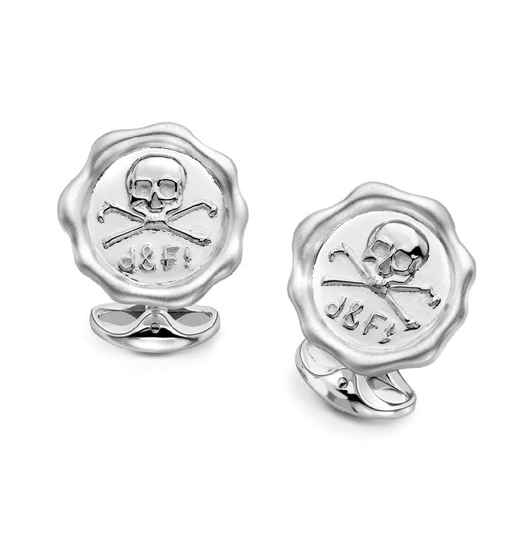 Cufflinks with angular designs for a modern and stylish look-Deakin & Francis Cufflinks Sterling Silver D&F1