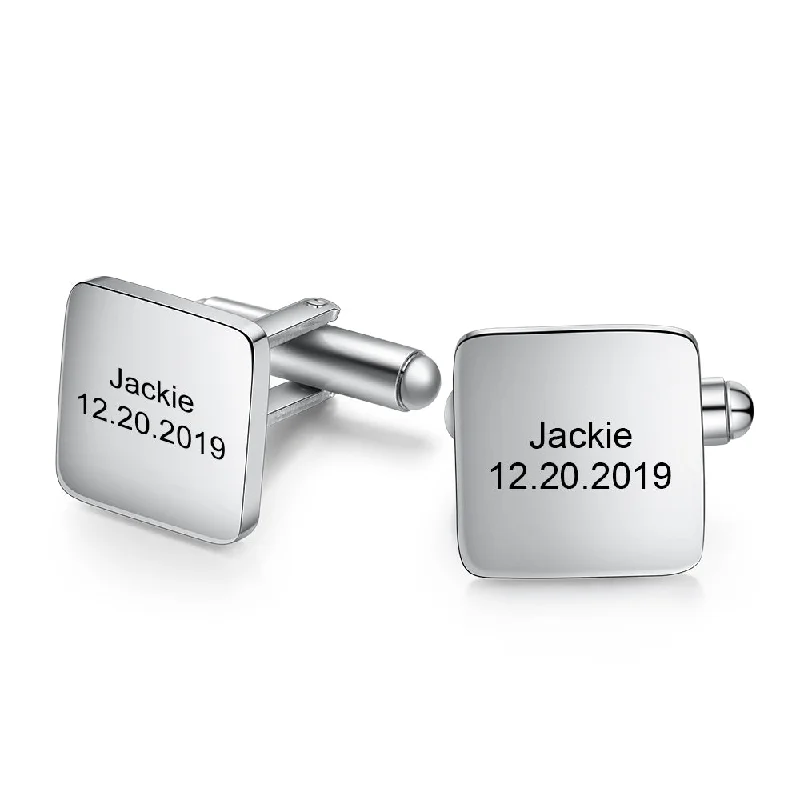 Best cufflinks for the office with simple yet stylish designs for business attire-Personalized Stainless Steel Man's Cuff