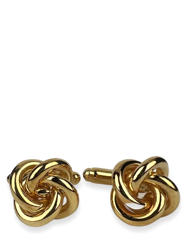 Cufflinks with unique novelty designs for fun and creative gifts-DÉCLIC Nucleus Knot Cufflink - Gold