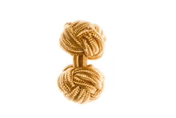 Stylish cufflinks with modern geometric designs for a contemporary fashion statement-Camel Brown Cuffknots