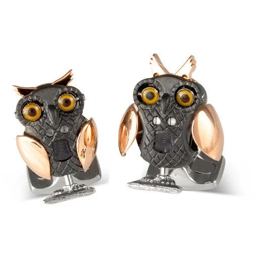 Best cufflinks with intricate craftsmanship for a high-quality, durable finish-Deakin & Francis Cufflinks Moving Owl