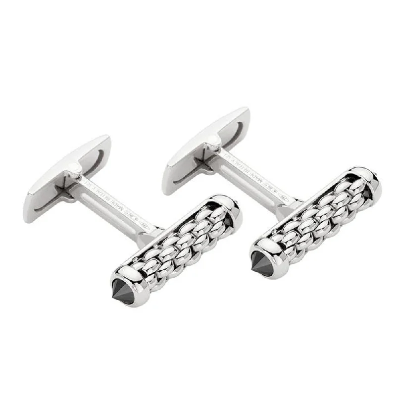 Best cufflinks for luxury gifts with high-quality materials and craftsmanship-Fope Essentials 18ct White Gold Diamond Cufflinks