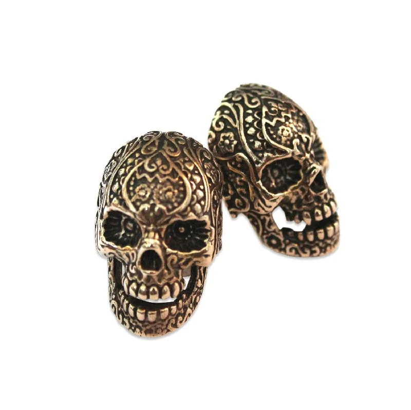 Best cufflinks with blue enamel designs for a pop of color and elegance-Sugar Skull Cufflinks