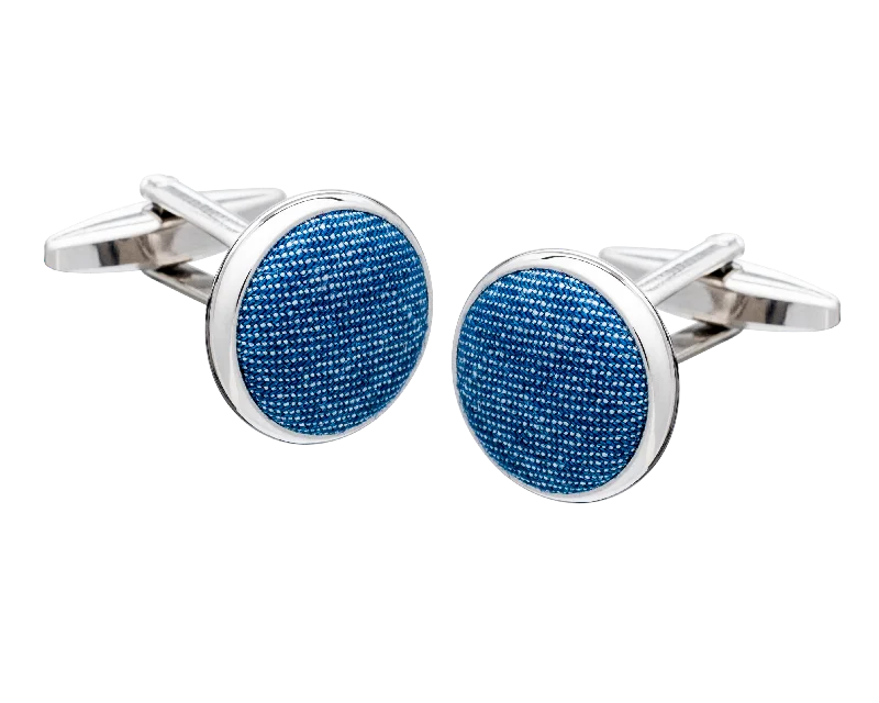 Best cufflinks with matching tie clips for a coordinated and fashionable set-The Rebel Tuxedo Denim Cufflinks