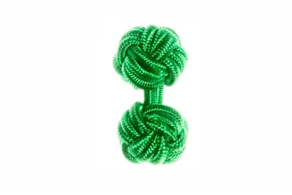 Best cufflinks for special occasions with precious stones for a luxurious touch-Emerald Green Cuffknots