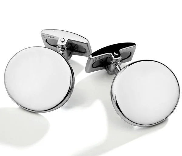 Cufflinks with brushed stainless steel designs for a rugged and modern style-Hoxton Sterling Silver Oval Cufflinks