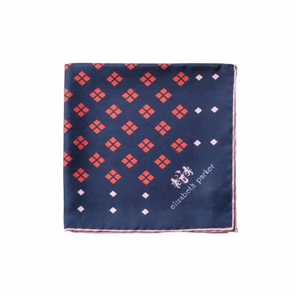 Best cufflinks with gemstone inlays for a colorful and stylish finish-Diamonds For Ever Red and Navy Silk Pocket Square