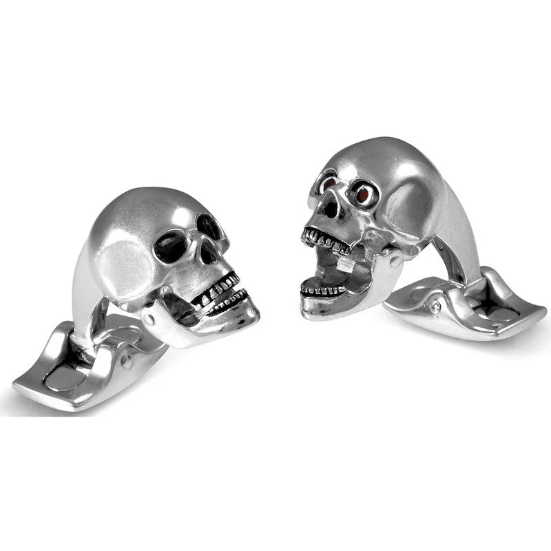 Cufflinks with classic striped patterns for a clean and elegant finish-Deakin & Francis Cufflinks Skull Head