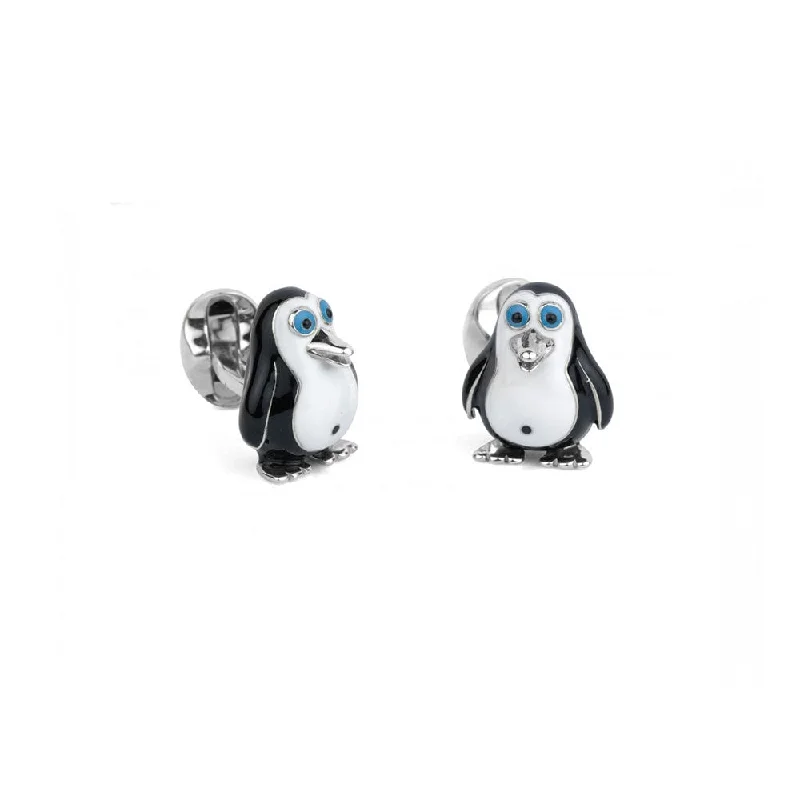 Best cufflinks with zodiac symbols for astrology lovers and personalized gifts-DEAKIN & FRANCIS Sterling Silver Penguin Cufflinks