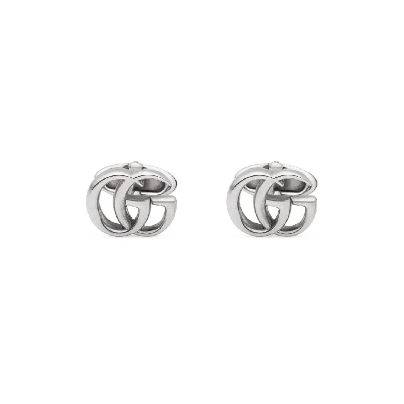 Cufflinks with minimalist designs for a clean, modern and sophisticated accessory-Gucci GG Marmont Sterling Silver Double G Cufflinks