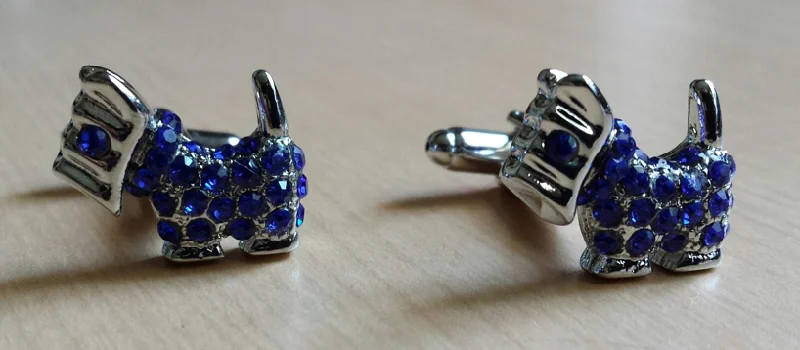 Best cufflinks with a polished brass finish for a vintage-inspired aesthetic-Scottish Terrier Dog Cuff Links