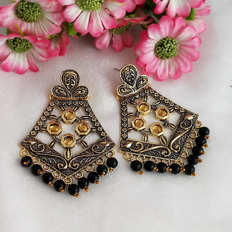 Drop Earrings for Office Wear -Amina Creation Gold Plated Meenakari Dangler Earrings Assorted Color