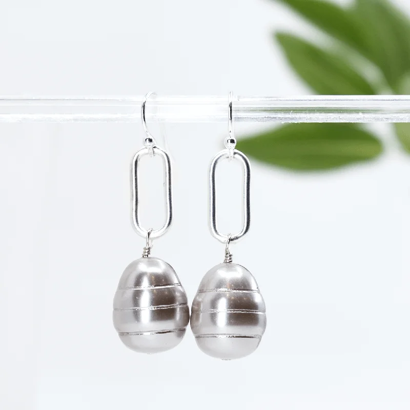 Drop Earrings for Party Look -Chunky Pearl Drop Earrings