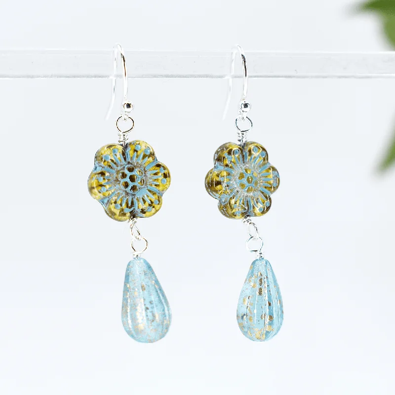 Drop Earrings for Christmas Party -Flower Drop Earrings, Limited Edition