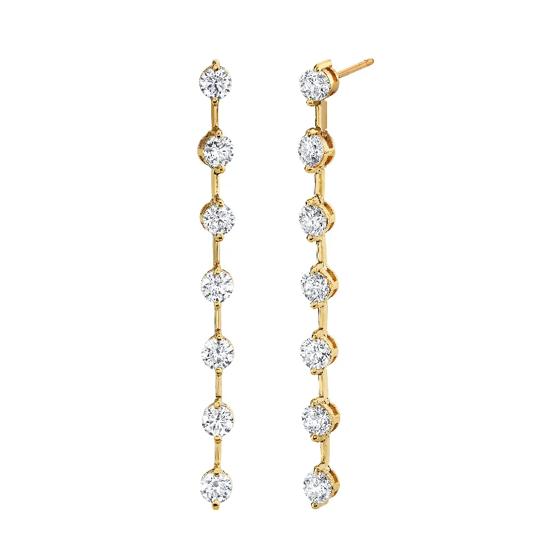 Drop Earrings for Concert Look -Line Drop Earrings