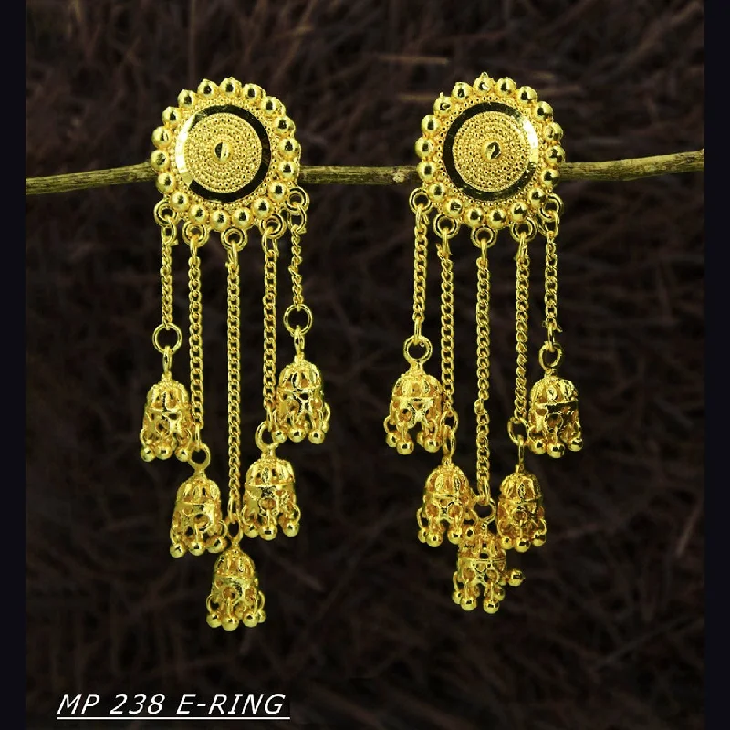 Punk Drop Earrings with Spikes -Mahavir Forming Gold Plated Dangler Earrings  - MP 238 E Ring