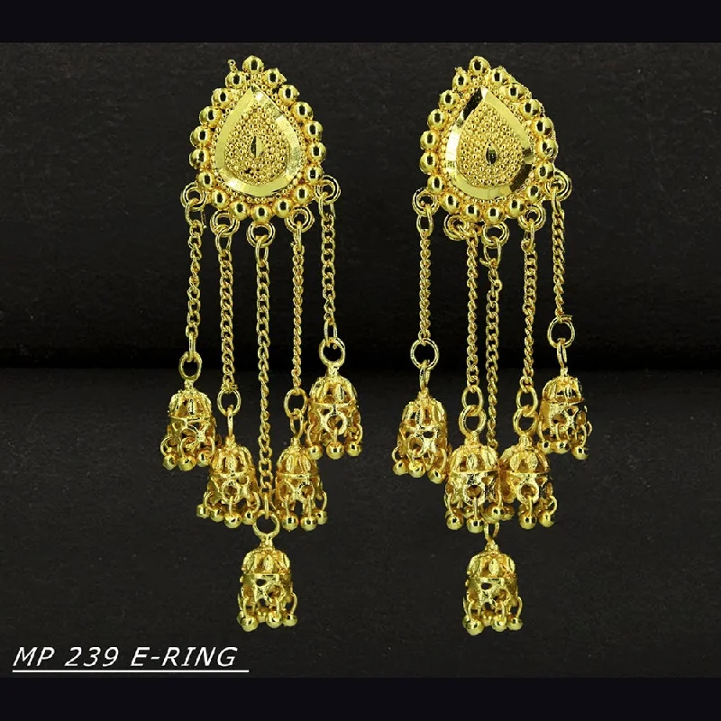 Maximalist Drop Earrings for Bling -Mahavir Forming Gold Plated Dangler Earrings  - MP 239 E Ring