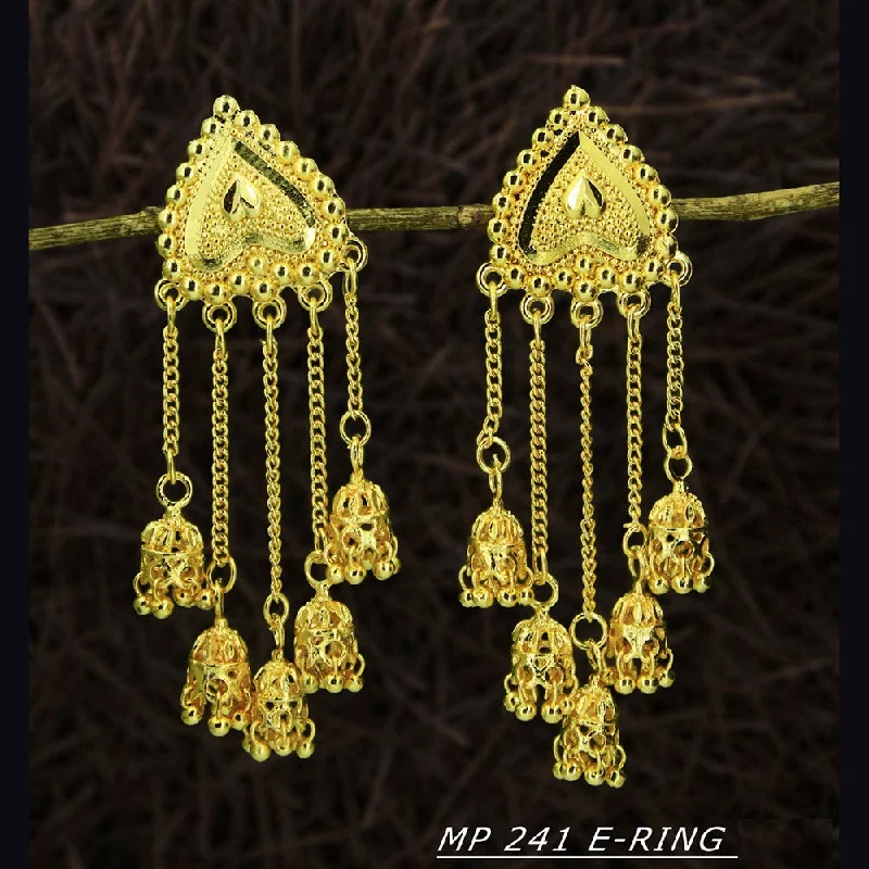 Contemporary Drop Earrings for Fashion -Mahavir Forming Gold Plated Dangler Earrings  - MP 241 E Ring