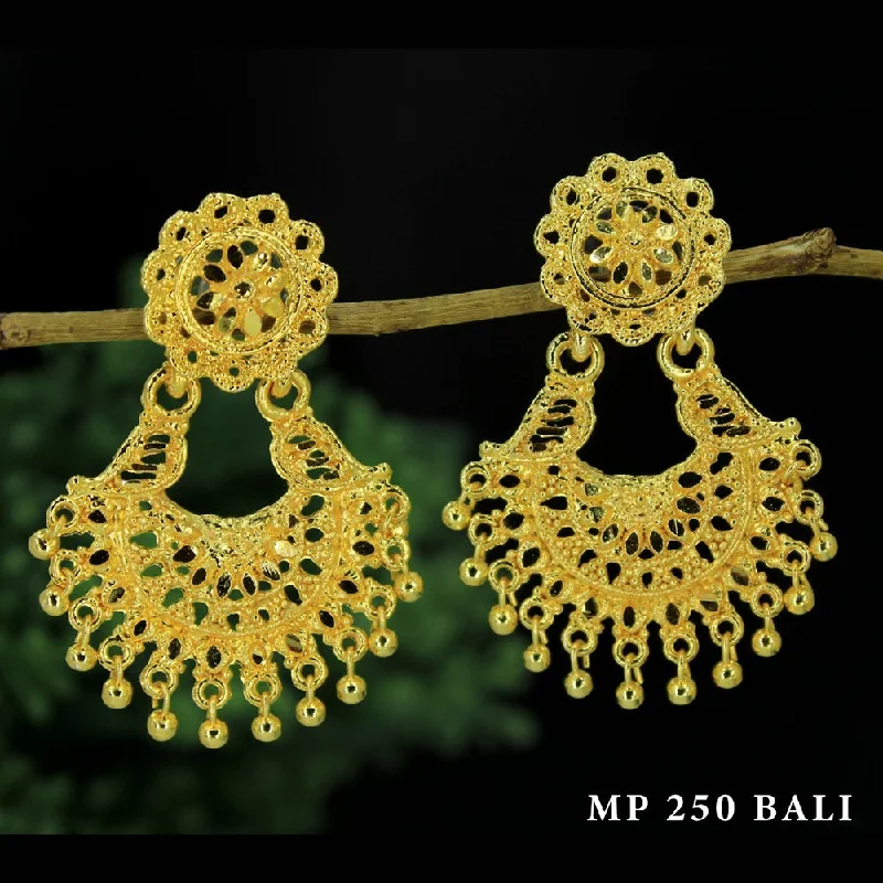 Tarnish Resistant Drop Earrings for Longevity -Mahavir Forming Gold Plated Dangler Earrings  - MP 250 Bali