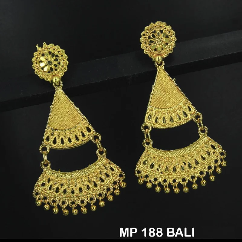 Detachable Drop Earrings with Charms -Mahavir Forming Gold Plated Dangler Earrings  - MP BALI 188