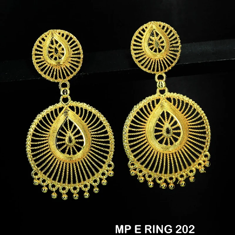 Bohemian Drop Earrings with Tassels -Mahavir Forming Gold Plated Dangler Earrings  - MP E Ring 202