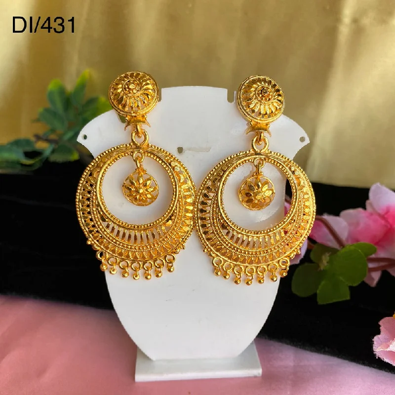 Pearl Drop Earrings for Elegance -Mahavir Gold Plated Dangler Earrings