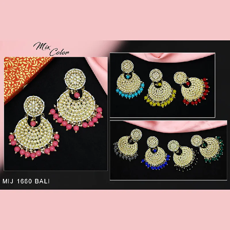 Drop Earrings with Knot Designs -Mahavir Gold Plated Dangler Earrings